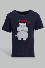 Load image into Gallery viewer, Redtag-Navy-And-Grey-Applique-Casual-Set-(2-Pack)-Sets-Infant-Boys-3 to 24 Months