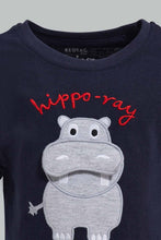 Load image into Gallery viewer, Redtag-Navy-And-Grey-Applique-Casual-Set-(2-Pack)-Sets-Infant-Boys-3 to 24 Months