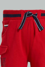 Load image into Gallery viewer, Redtag-Red-Cargo-Pocket-Rib-Active-Shorts-Active-Shorts-Infant-Boys-3 to 24 Months