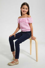Load image into Gallery viewer, Redtag-Pink-Raffle-Top-Blouses-Girls-2 to 8 Years