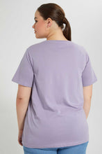 تنزيل الصورة على معرض الصور، Redtag-Purple-Lilo-And-Stitch-T-Shirt-Graphic-T-Shirts-Women's-