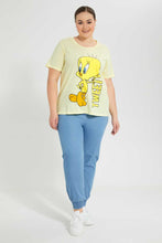 تنزيل الصورة على معرض الصور، Redtag-Yellow-Tweety-T-Shirt-Graphic-T-Shirts-Women's-