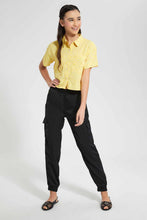 Load image into Gallery viewer, Redtag-Assorted-Yellow-Ditsy-Print-Crop-Shirt-Category:Blouses,-Colour:Assorted,-Filter:Senior-Girls-(9-to-14-Yrs),-GSR-Blouses,-New-In,-New-In-GSR,-Non-Sale,-S22D,-Section:Kidswear,-TBL-Senior-Girls-9 to 14 Years