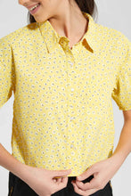 Load image into Gallery viewer, Redtag-Assorted-Yellow-Ditsy-Print-Crop-Shirt-Category:Blouses,-Colour:Assorted,-Filter:Senior-Girls-(9-to-14-Yrs),-GSR-Blouses,-New-In,-New-In-GSR,-Non-Sale,-S22D,-Section:Kidswear,-TBL-Senior-Girls-9 to 14 Years