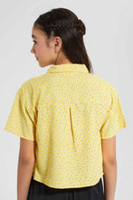 Load image into Gallery viewer, Redtag-Assorted-Yellow-Ditsy-Print-Crop-Shirt-Category:Blouses,-Colour:Assorted,-Filter:Senior-Girls-(9-to-14-Yrs),-GSR-Blouses,-New-In,-New-In-GSR,-Non-Sale,-S22D,-Section:Kidswear,-TBL-Senior-Girls-9 to 14 Years