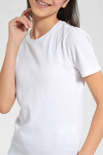 Load image into Gallery viewer, Redtag-Yellow-Rib-Puff-Sleeve-T-Shirt-Category:T-Shirts,-Colour:Yellow,-Filter:Senior-Girls-(9-to-14-Yrs),-GSR-T-Shirts,-New-In,-New-In-GSR,-Non-Sale,-S22D,-Section:Kidswear,-TBL-Senior-Girls-9 to 14 Years