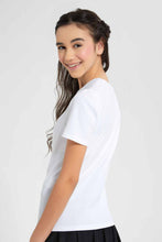 Load image into Gallery viewer, Redtag-Yellow-Rib-Puff-Sleeve-T-Shirt-Category:T-Shirts,-Colour:Yellow,-Filter:Senior-Girls-(9-to-14-Yrs),-GSR-T-Shirts,-New-In,-New-In-GSR,-Non-Sale,-S22D,-Section:Kidswear,-TBL-Senior-Girls-9 to 14 Years