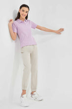Load image into Gallery viewer, Redtag-Purple-Polo-Rib-T-Shirt-Category:Blouses,-Colour:Purple,-Filter:Senior-Girls-(9-to-14-Yrs),-GSR-Blouses,-New-In,-New-In-GSR,-Non-Sale,-S22D,-Section:Kidswear,-TBL-Senior-Girls-9 to 14 Years