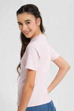 Load image into Gallery viewer, Redtag-Pink-Polo-Rib-T-Shirt-Category:Blouses,-Colour:Pink,-Filter:Senior-Girls-(9-to-14-Yrs),-GSR-Blouses,-New-In,-New-In-GSR,-Non-Sale,-S22D,-Section:Kidswear,-TBL-Senior-Girls-9 to 14 Years