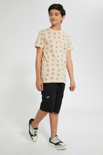 Load image into Gallery viewer, Redtag-Beige-Allover-Print-T-Shirt-Graphic-T-Shirts-Senior-Boys-9 to 14 Years