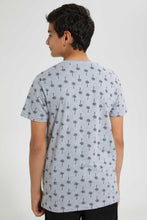 Load image into Gallery viewer, Redtag-Grey-Allover-Print-T-Shirt-Graphic-T-Shirts-Senior-Boys-9 to 14 Years