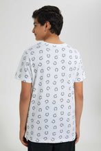 Load image into Gallery viewer, Redtag-White-Allover-Print-T-Shirt-Graphic-T-Shirts-Senior-Boys-9 to 14 Years