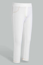Load image into Gallery viewer, Redtag-White-Capri-Jeggings-Category:Jeggings,-Colour:White,-Filter:Senior-Girls-(9-to-14-Yrs),-GSR-Jeggings,-New-In,-New-In-GSR,-Non-Sale,-S22D,-Section:Kidswear,-TBL-Senior-Girls-