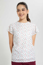 تنزيل الصورة على معرض الصور، Redtag-White-Cherry-Print-Top-Graphic-T-Shirts-Senior-Girls-9 to 14 Years