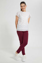 تنزيل الصورة على معرض الصور، Redtag-White-Cherry-Print-Top-Graphic-T-Shirts-Senior-Girls-9 to 14 Years