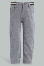 Load image into Gallery viewer, Redtag-Grey-Pull-On-Half-Rib-Casual-Trs-Pull-On-Trousers-Infant-Boys-3 to 24 Months