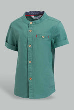 Load image into Gallery viewer, Redtag-Blue-Tshirt-With-Mandarin-Collar-Casual-Shirts-Infant-Boys-3 to 24 Months