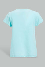 تنزيل الصورة على معرض الصور، Redtag-Mint-Flamingo-Placement-Print-T-Shirt-Graphic-T-Shirts-Infant-Girls-3 to 24 Months