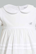 Load image into Gallery viewer, Redtag-White-Peter-Pan-Collar-Dress-Dresses-Infant-Girls-3 to 24 Months