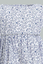 Load image into Gallery viewer, Redtag-Blue-Floral-Aop-Dress-Dresses-Infant-Girls-3 to 24 Months
