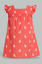 Load image into Gallery viewer, Redtag-Coral-Pineapple-Aop-Dress-Dresses-Infant-Girls-3 to 24 Months