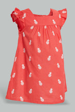 Load image into Gallery viewer, Redtag-Coral-Pineapple-Aop-Dress-Dresses-Infant-Girls-3 to 24 Months