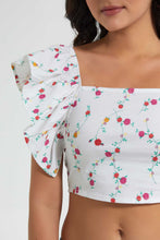 Load image into Gallery viewer, Redtag-Assorted-Printed-Square-Neck-Cropped-Stretch-Blouse-Blouses-Women's-