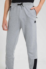 Load image into Gallery viewer, Redtag-Grey-Mel-Front-Zip-Active-Pant-BSR-Joggers,-Category:Joggers,-Colour:Grey,-Filter:Senior-Boys-(9-to-14-Yrs),-New-In,-New-In-BSR-APL,-Non-Sale,-RMD-add,-S22C,-Section:Kidswear--