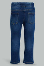 تنزيل الصورة على معرض الصور، Redtag-Darkwash-Embroidered-Pullon-Denim-Jogger-Jeans-Jogger-Fit-Infant-Girls-3 to 24 Months