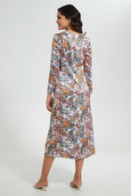 Load image into Gallery viewer, Redtag-Bright-Floral-Printed-Wrap-Front-Dress-Dresses-Women's-