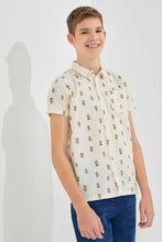 Load image into Gallery viewer, Redtag-Beige-Cactus-Aop-Shirt-BSR-Shirts,-Category:Shirts,-Colour:Beige,-Filter:Senior-Boys-(9-to-14-Yrs),-New-In,-New-In-BSR,-Non-Sale,-S22D,-Section:Kidswear--