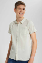 Load image into Gallery viewer, Redtag-Beige-Plain-Shirt-BSR-Shirts,-Category:Shirts,-Colour:Beige,-Filter:Senior-Boys-(9-to-14-Yrs),-New-In,-New-In-BSR,-Non-Sale,-S22D,-Section:Kidswear--