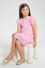 Load image into Gallery viewer, Redtag-Pink-Gathers-Collared-Shift-Dress-Dresses-Girls-2 to 8 Years