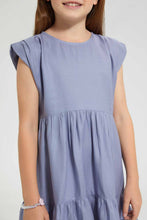 تنزيل الصورة على معرض الصور، Redtag-Grey-Twill-Tiered-Dress-Dresses-Girls-2 to 8 Years