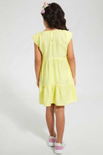 تنزيل الصورة على معرض الصور، Redtag-Grey-Twill-Tiered-Dress-Dresses-Girls-2 to 8 Years