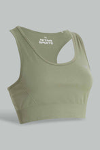 Load image into Gallery viewer, Redtag-Green-Sports-Bra-Sports-Bras-Women's-