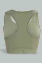 Load image into Gallery viewer, Redtag-Green-Sports-Bra-Sports-Bras-Women's-