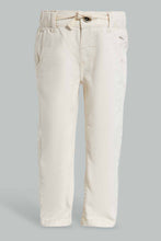 Load image into Gallery viewer, Redtag-Ecru-Pull-On-Casual-Trousers-Category:Trousers,-Colour:Ecru,-Filter:Infant-Boys-(3-to-24-Mths),-INB-Trousers,-New-In,-New-In-INB-APL,-Non-Sale,-S22C,-Section:Kidswear-Infant-Boys-