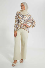 Load image into Gallery viewer, Redtag-Cream-Button-Detail-Trousers-Skirts-Women's-