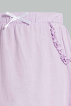 Load image into Gallery viewer, Redtag-Lilac-Solid-And-Aop-2Pk-Knit-Skirt-Skirts-Infant-Girls-3 to 24 Months