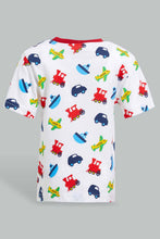 Load image into Gallery viewer, Redtag-Red-Car-Printed-T-Shirt-With-Jersey-Yd-Short-Set-(2-Pack)-Sets-Infant-Boys-3 to 24 Months