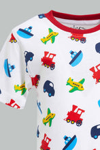 Load image into Gallery viewer, Redtag-Red-Car-Printed-T-Shirt-With-Jersey-Yd-Short-Set-(2-Pack)-Sets-Infant-Boys-3 to 24 Months
