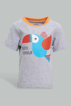 تنزيل الصورة على معرض الصور، Redtag-Grey-T-Shirt-With-Jersey-Yd-Short-Set-(2-Pack)-Sets-Infant-Boys-3 to 24 Months