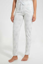 Load image into Gallery viewer, Redtag-White-Printed-Aop-Pyjama-Set-Pyjama-Sets-Women's-