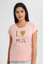 Load image into Gallery viewer, Redtag-White-Printed-Pyjama-Set-Pyjama-Sets-Women's-