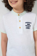 Load image into Gallery viewer, Redtag-Mint-Woven-Collar-Polo-Shirt-Polo-Shirts-Boys-2 to 8 Years