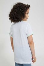 Load image into Gallery viewer, Redtag-Mint-Woven-Collar-Polo-Shirt-Polo-Shirts-Boys-2 to 8 Years