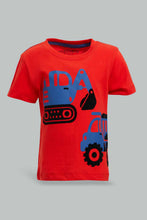 Load image into Gallery viewer, Redtag-Red-Digger-Tshirt-With-Beige-Pull-On-Short-Set-(2-Pack)-Sets-Infant-Boys-3 to 24 Months