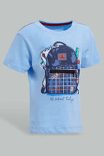 Load image into Gallery viewer, Redtag-Blue-Zipper-Bag-With-Navy-Short-Set-(2-Pack)-Sets-Infant-Boys-3 to 24 Months
