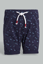 Load image into Gallery viewer, Redtag-Blue-Zipper-Bag-With-Navy-Short-Set-(2-Pack)-Sets-Infant-Boys-3 to 24 Months
